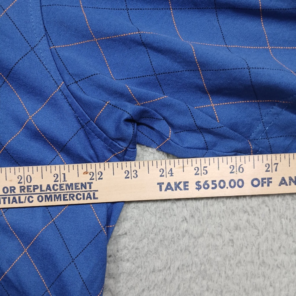 Jos A Bank Leadbetter Golf Polo Shirt Men's L Blue‎ Argyle Short Sleeve - Picture 6 of 7